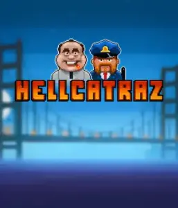 Enter the exciting world of Hellcatraz slot by Relax Gaming, featuring a comic-style prisoner and a guard with the infamous Alcatraz prison and San Francisco skyline in the background. This image portrays the fun and humor of an prison break-themed game, ideal for fans of retro gaming, delivering a entertaining gaming experience. 