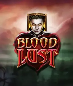 A dark and seductive view of the Blood Lust slot by ELK Studios, featuring gothic vampire symbols and a haunting castle backdrop. Highlighted in this image is the slot's gothic aesthetic, alongside its distinctive features, making it an enticing choice for those interested in dark, supernatural themes.