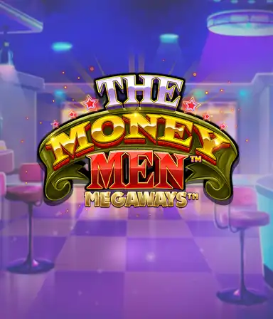 Скриншот игрового автомата The Money Men Megaways от Pragmatic Play, демонстрирующее динамичный городской пейзаж с элементами хип-хоп культуры. В центре кадра расположены символы слота: золотые украшения, крутые автомобили и изображения, исполняющие рэп жесты, создающие атмосферу настоящего хип-хоп приключения. Название слота The Money Men Megaways находится в верхней части изображения, акцентируя тематику и стиль игры.